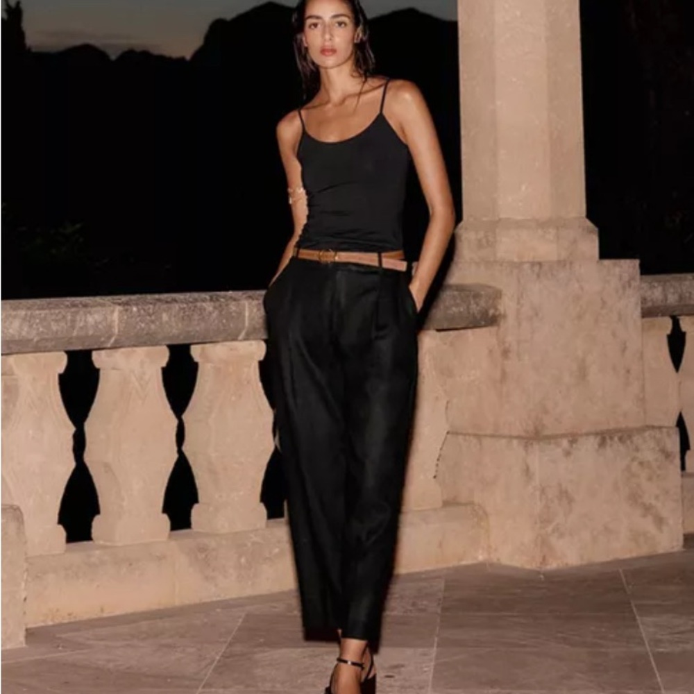 Zara Black Dress Pants Elegant Formal Wear